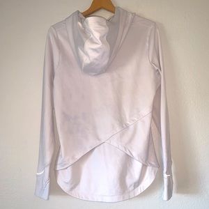 Athleta White running hoodie sweatshirt